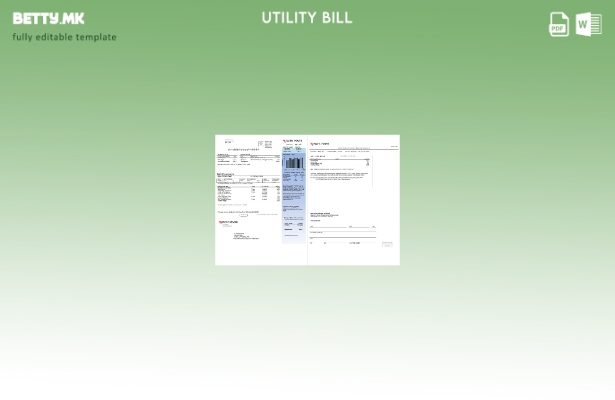 Модерен стил на шаблон за сметки за комунални услуги на САД Pacific Power